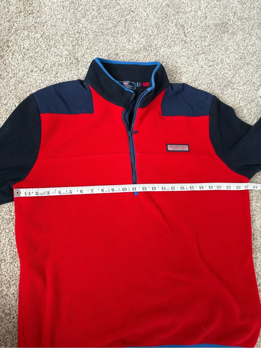 Vineyard Vines Costal Men's 1/4 Zip Pullover Jacket Nautical‎ Size Large